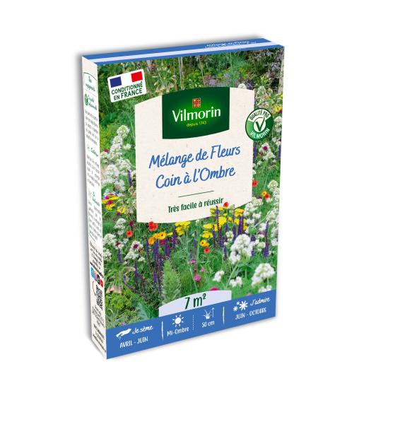 Mélanges de fleurs - Coin ombre - 7 m² - Mélange de fleurs - face recto